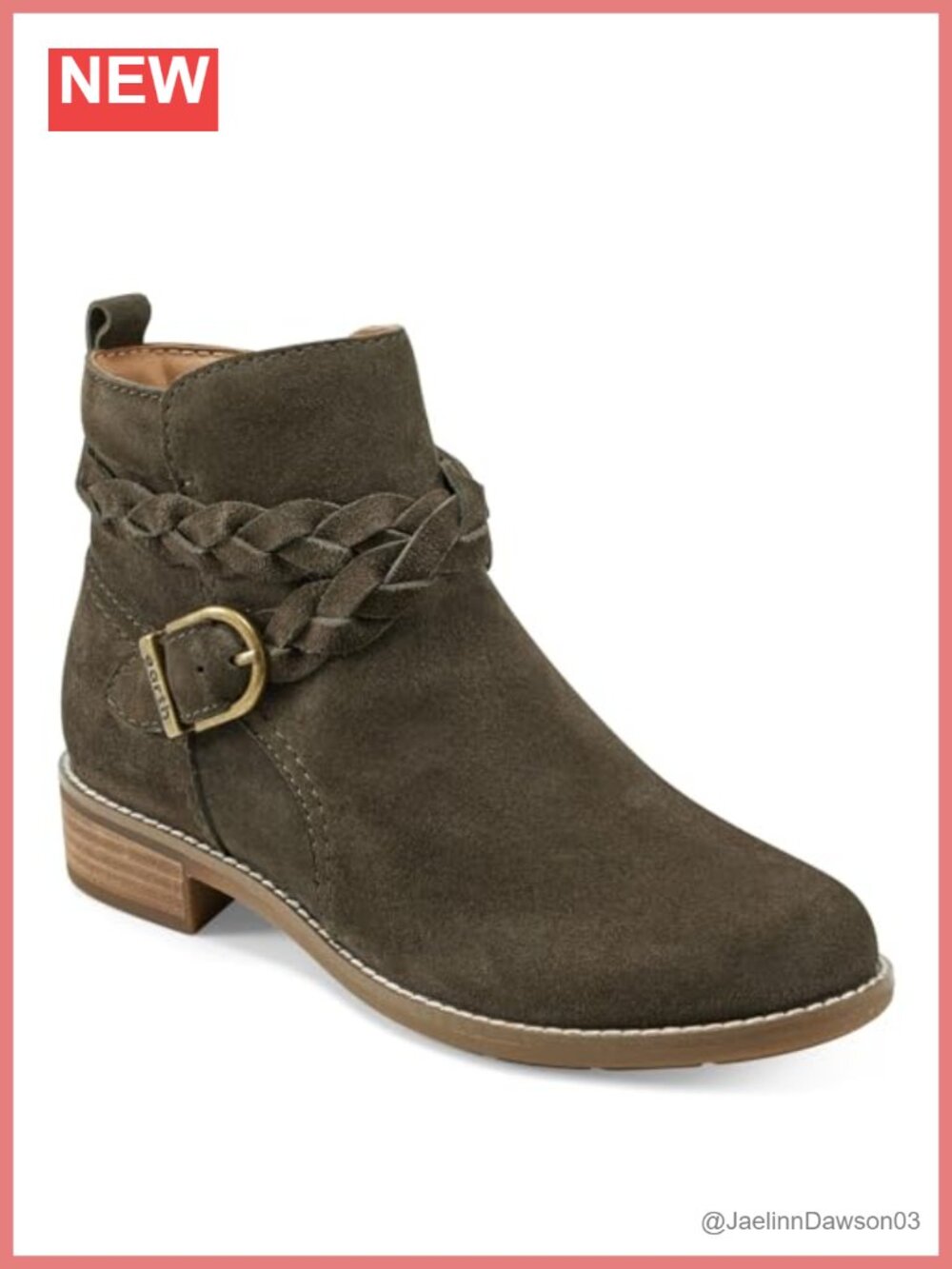 Women's Ankle Boots Leather Block Heel Zip Bootie Arch Support